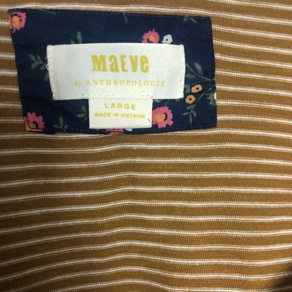 Maeve Cotton Striped top size Large 0517 - Picture 2 of 3